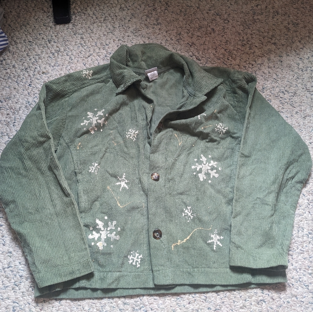 Hand-painted One of a kind Snowman Shacket